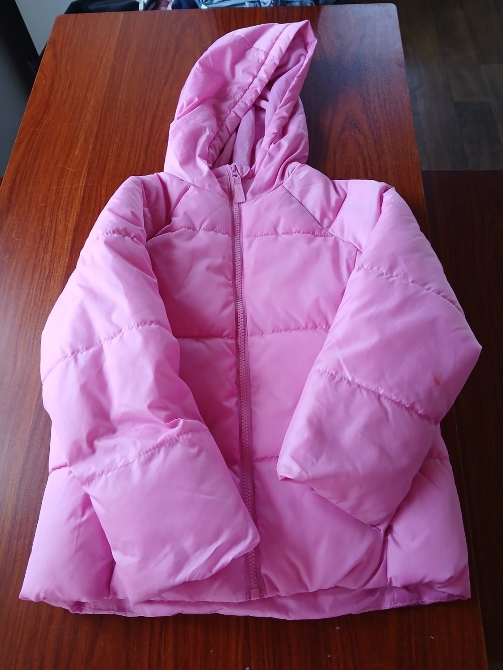 Swiss Tech Girls' Light Pink Hooded Puffer Jacket